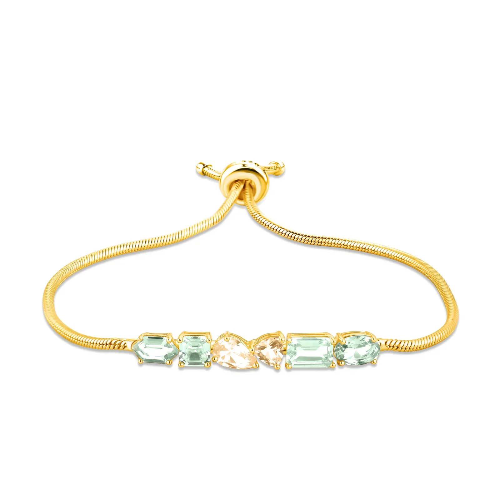 Pulseira Life Bellini em Prata 925 com Banho de Ouro Amarelo 18k, Pedras Verdes, Amarelas e Incolores — imagem 1