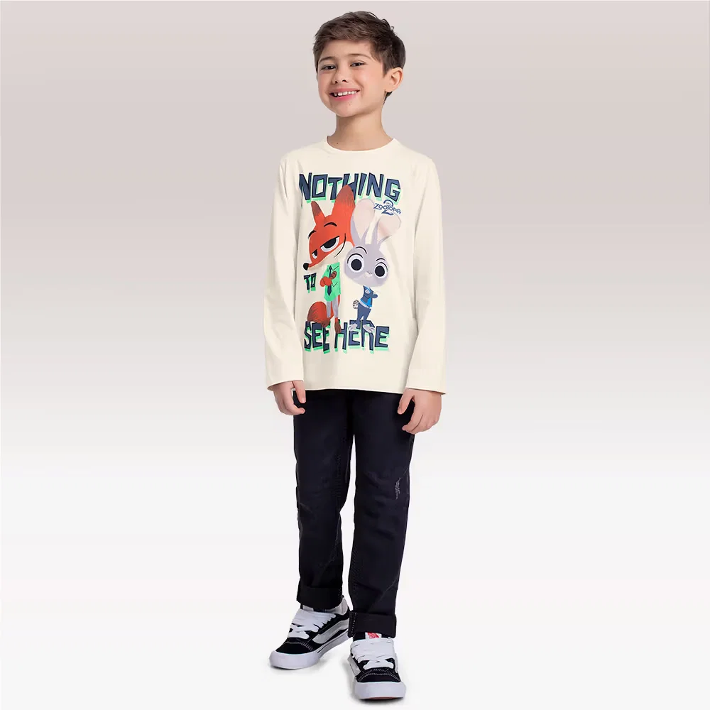 Camiseta manga longa Zootopia