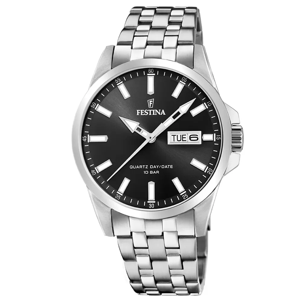 Relógio Festina Masculino 100% Aço Prateado