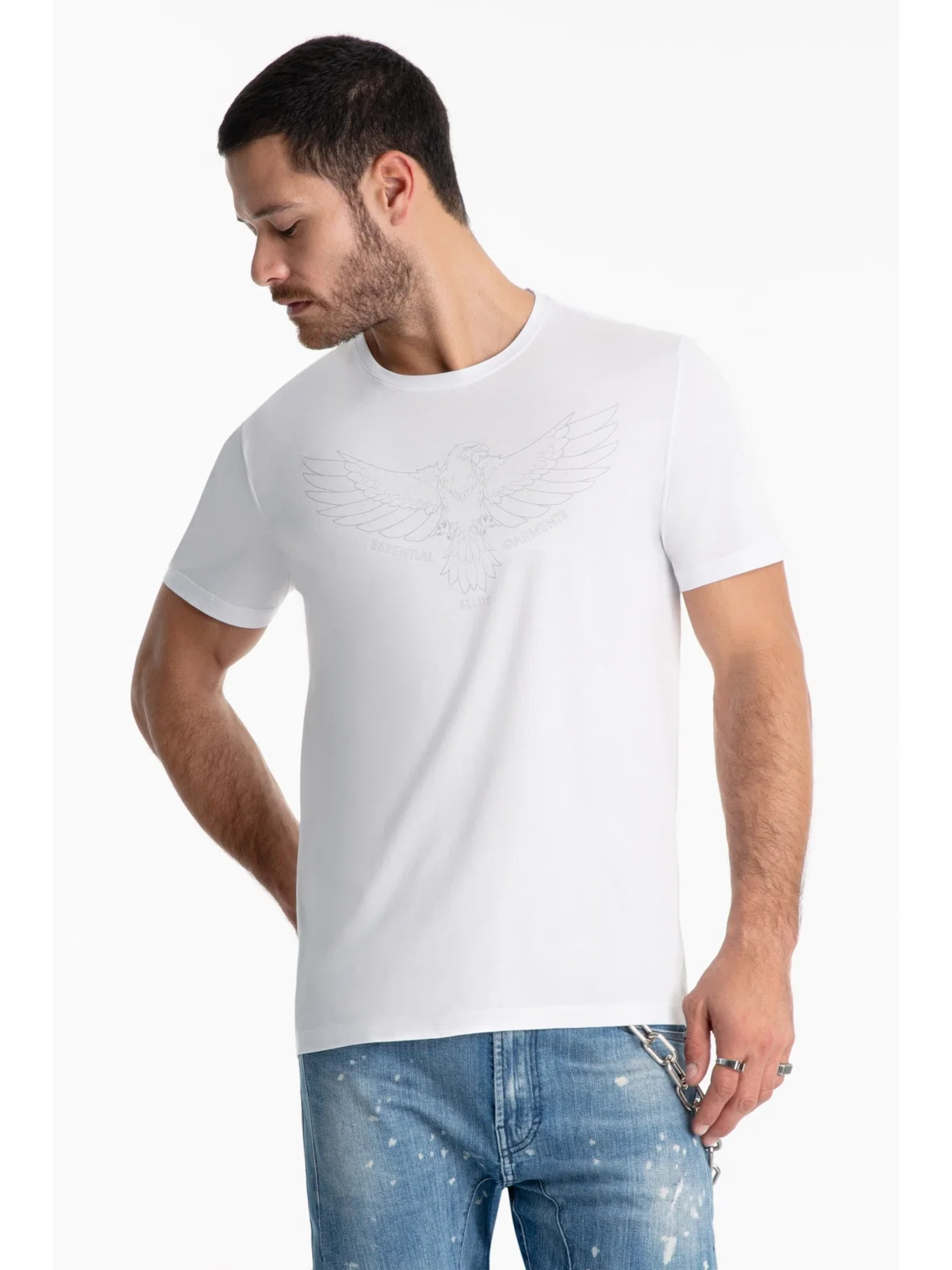 T-Shirt Pima Ellus Eagle Classic Branco — imagem 1