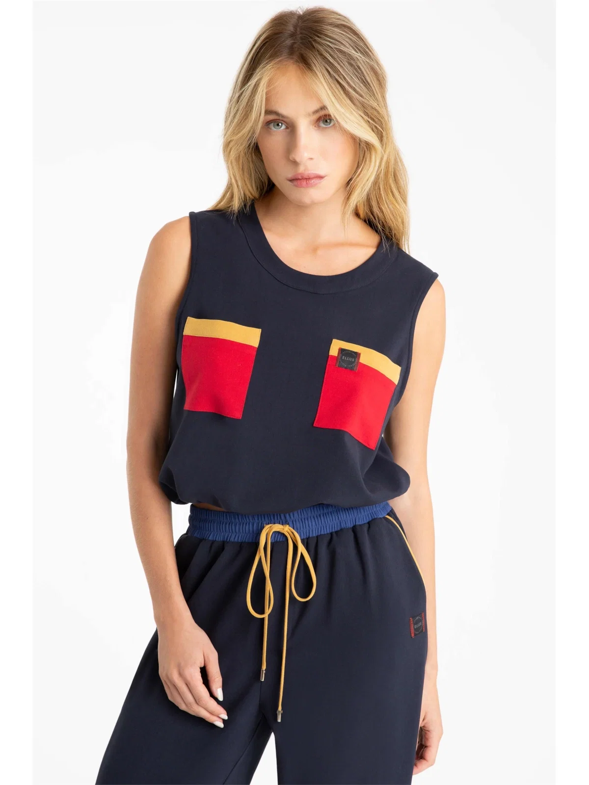Armani Colors Adjuster Big Pockets Marinho / Vermelho / Mostarda — imagem 1