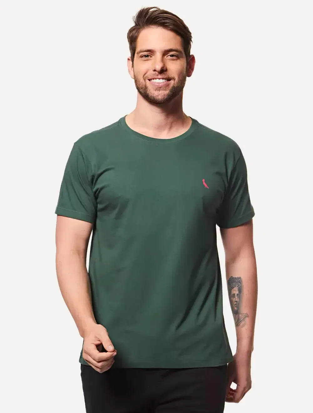 Camiseta Reserva Masculina Red Woodpecker Silk Verde Escuro