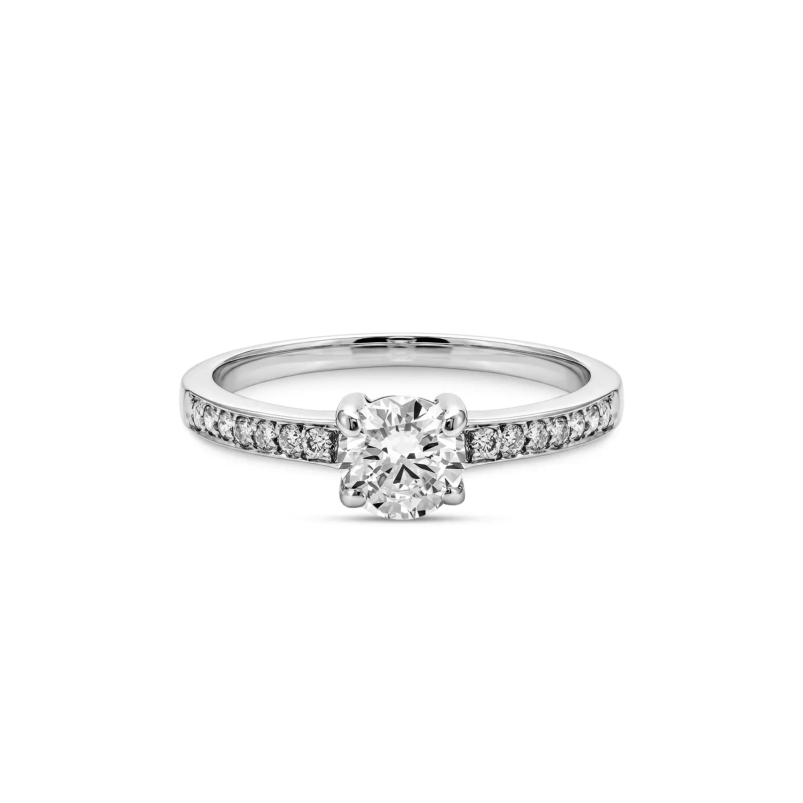 Anel Solitário Forever em Ouro Branco 18k com 0,84ct de Diamante — imagem 1