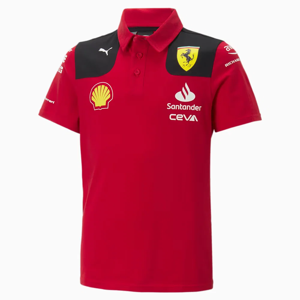 Camisa Polo Scuderia Ferrari 2023 Team Replica Juvenil — imagem 1