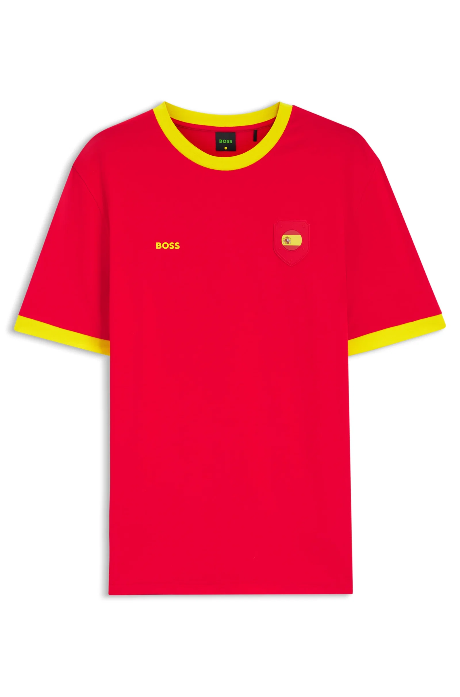 Camiseta De Algodão Stretch Com Bandeira Da Espanha — imagem 1