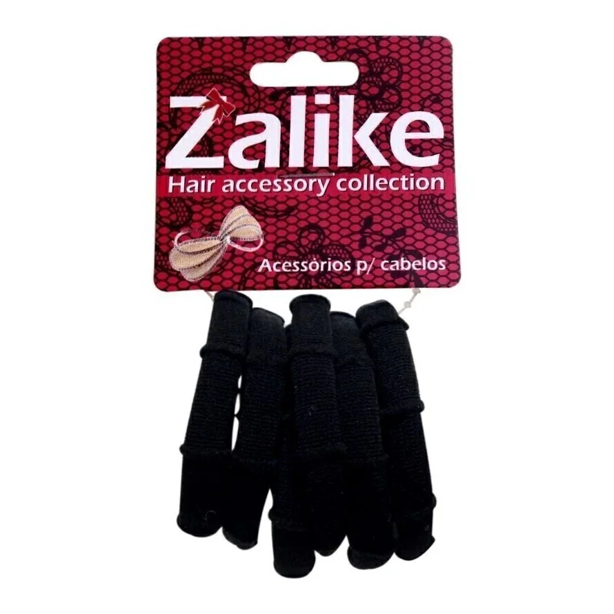 Elástico Zalike Sem Emenda Preto 6 unidades
