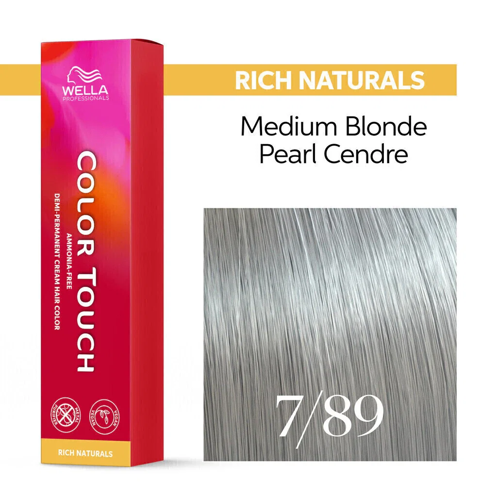 Tonalizante Wella Color Touch 7/89 Louro Médio Pérola Cendré