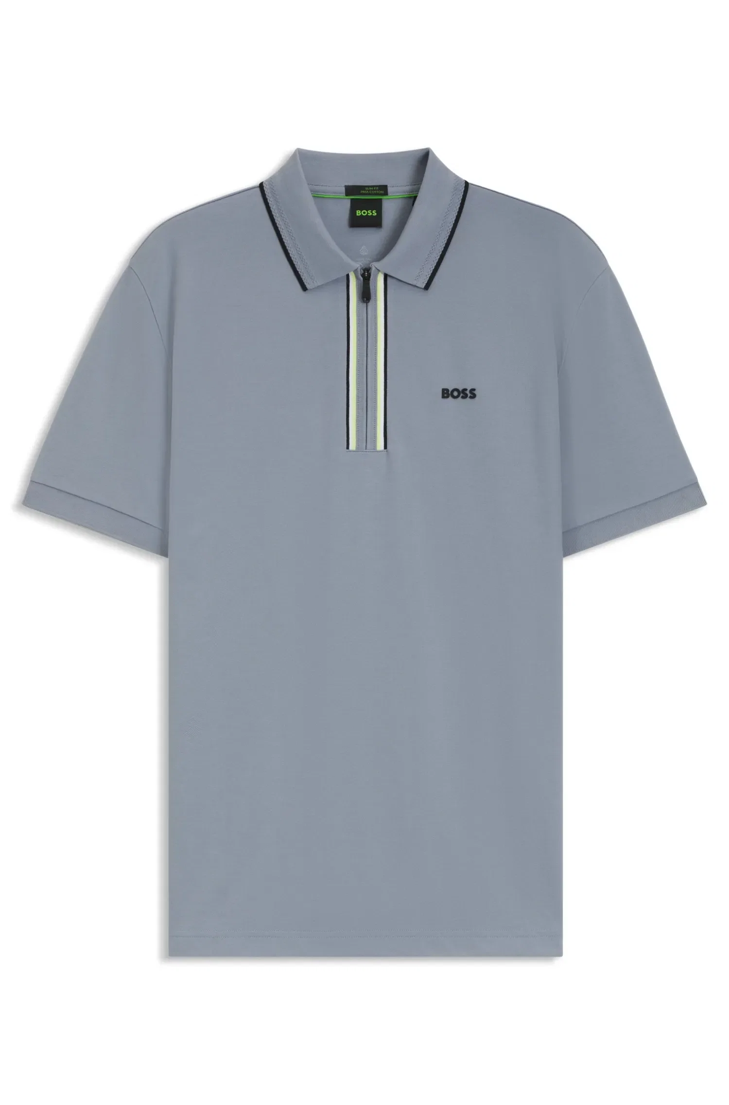Polo Slim Fit em algodão elástico de secagem rápida — imagem 1