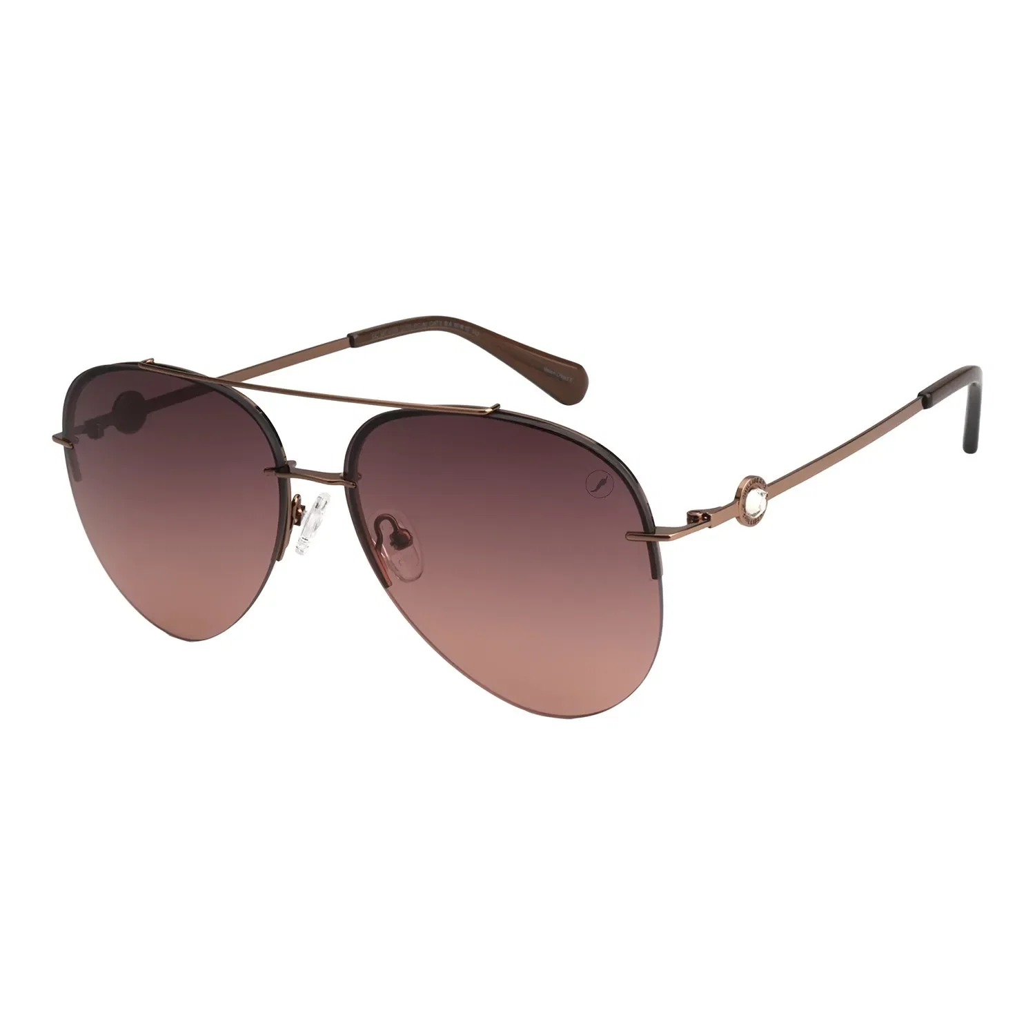 Óculos de Sol Feminino Marilyn Monroe Aviador Bege — imagem 1