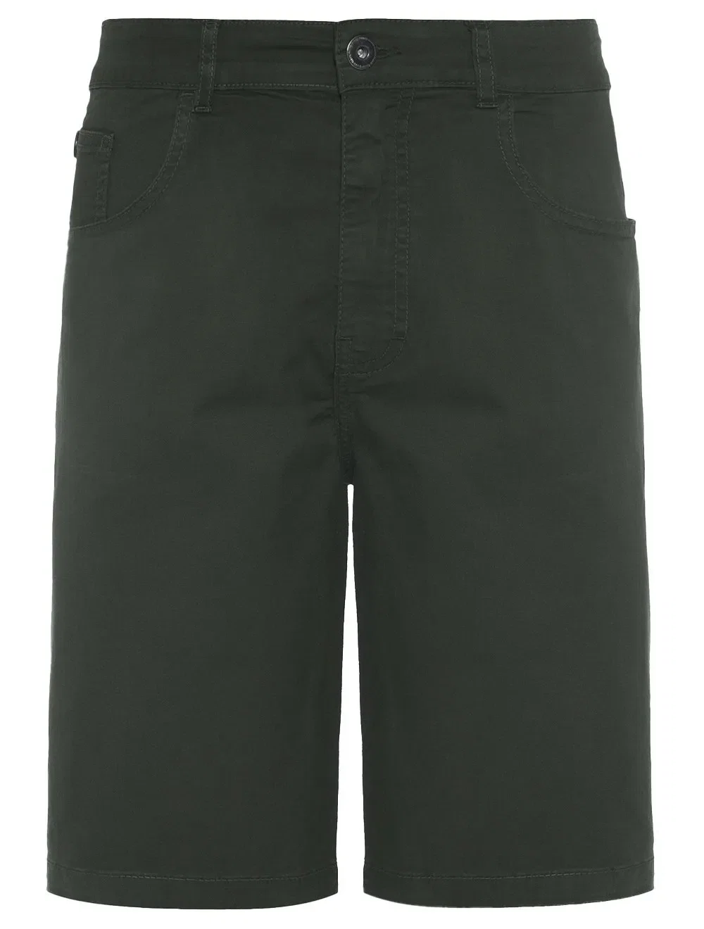 Bermuda Ellus Sarja Masculina Color Canvas Rock 5 Pockets Verde Militar
