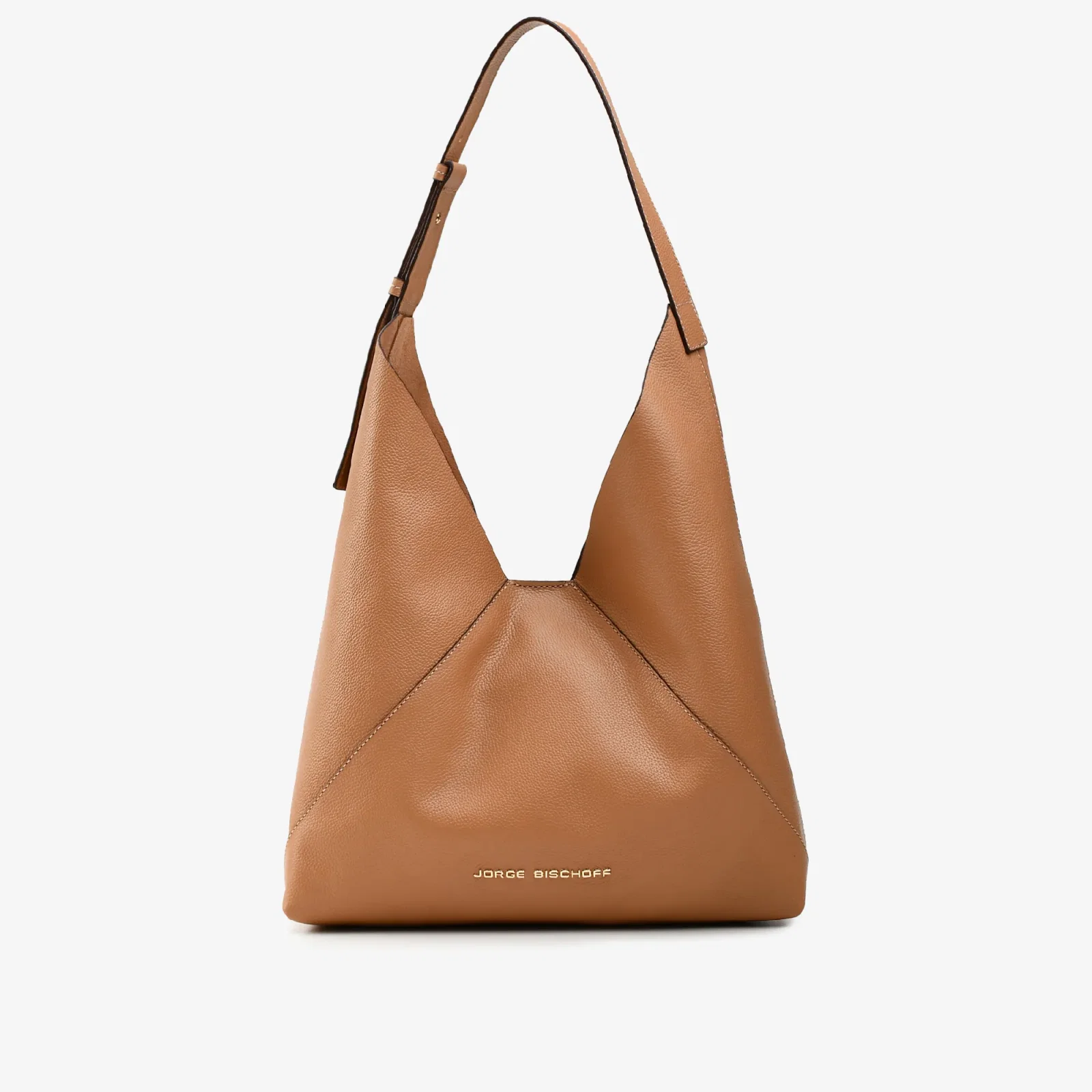 Bolsa Hobo Caramelo Trigo Couro — imagem 1