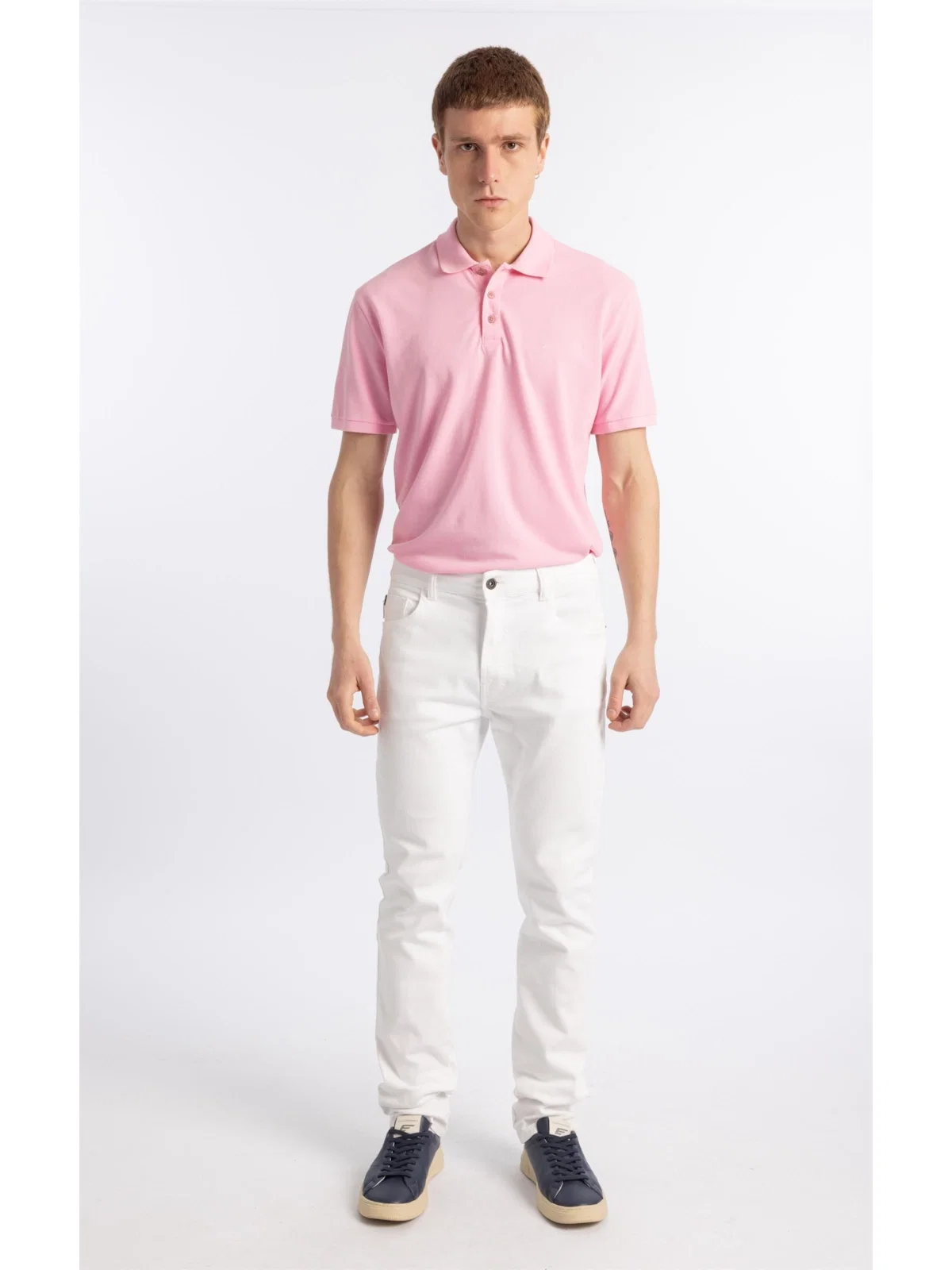 Calça Jeans Vintage Color Slim Branco — imagem 1