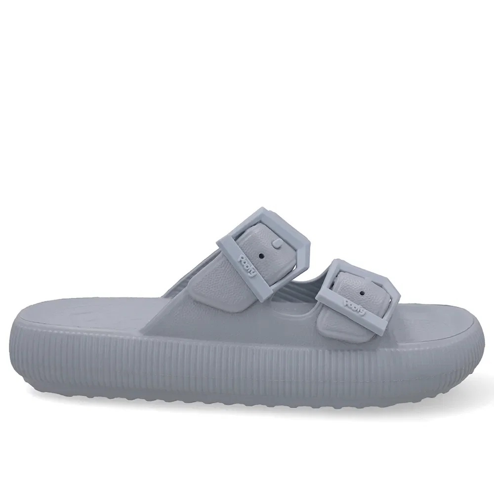 Slide Plataforma Poofy Azul Claro Eva Fivela — imagem 1