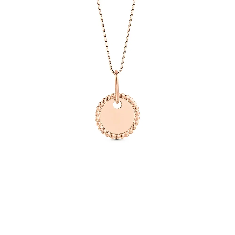 Pingente Personalizável em Ouro Rosé 18k, 15mm — imagem 1