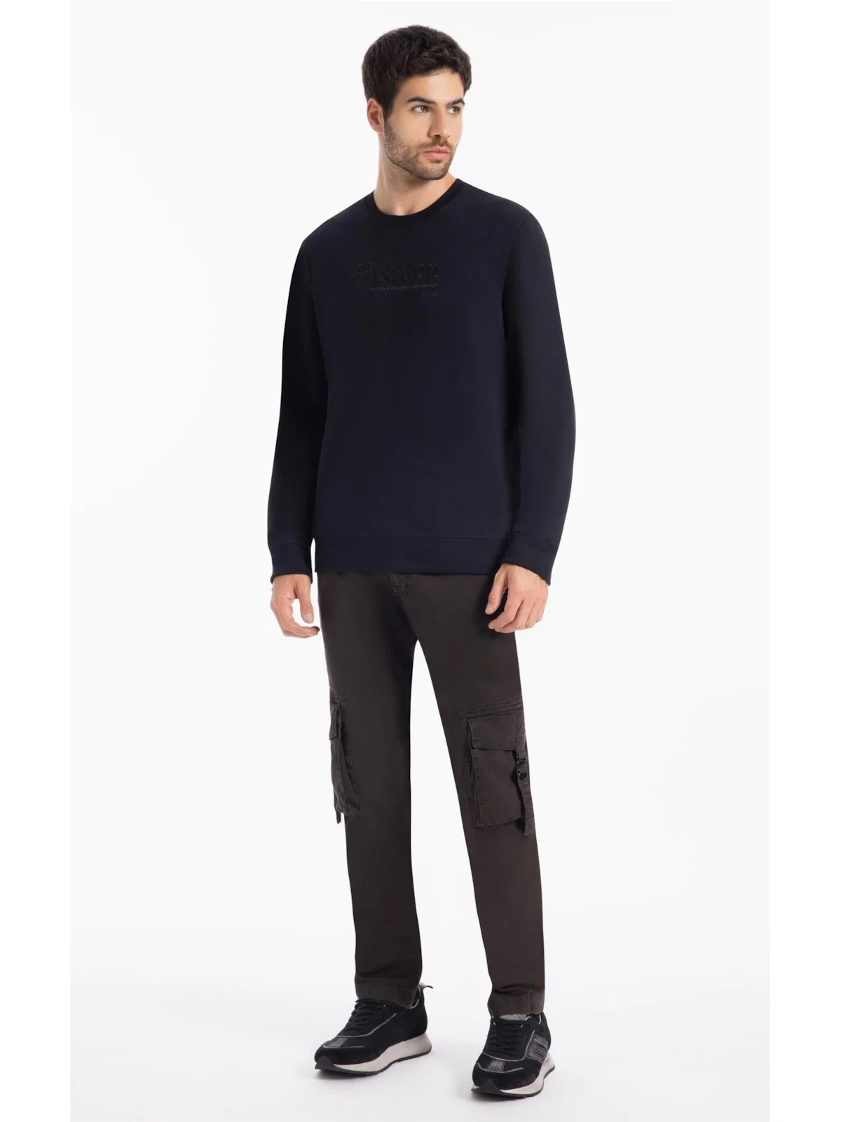 Calça Color Twill Power Slim Cargo Plumbo