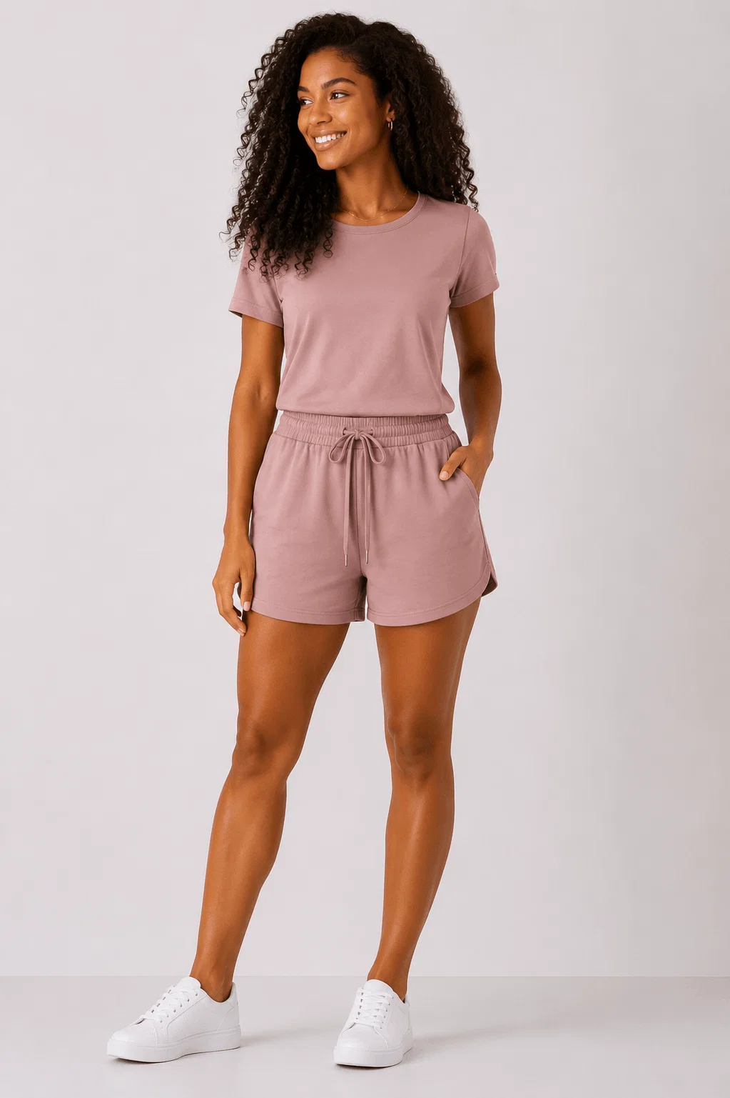 Short Fraldado Amarração - Rose — imagem 1