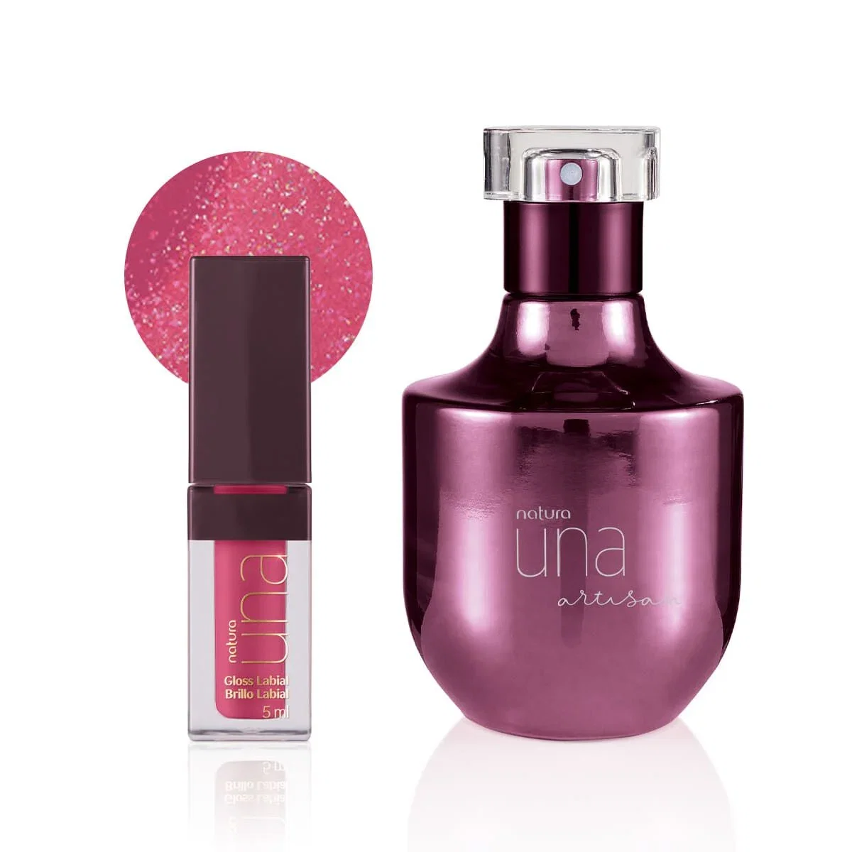 Kit Una Artisan Deo Parfum e Gloss Labial Hidratação Ativa