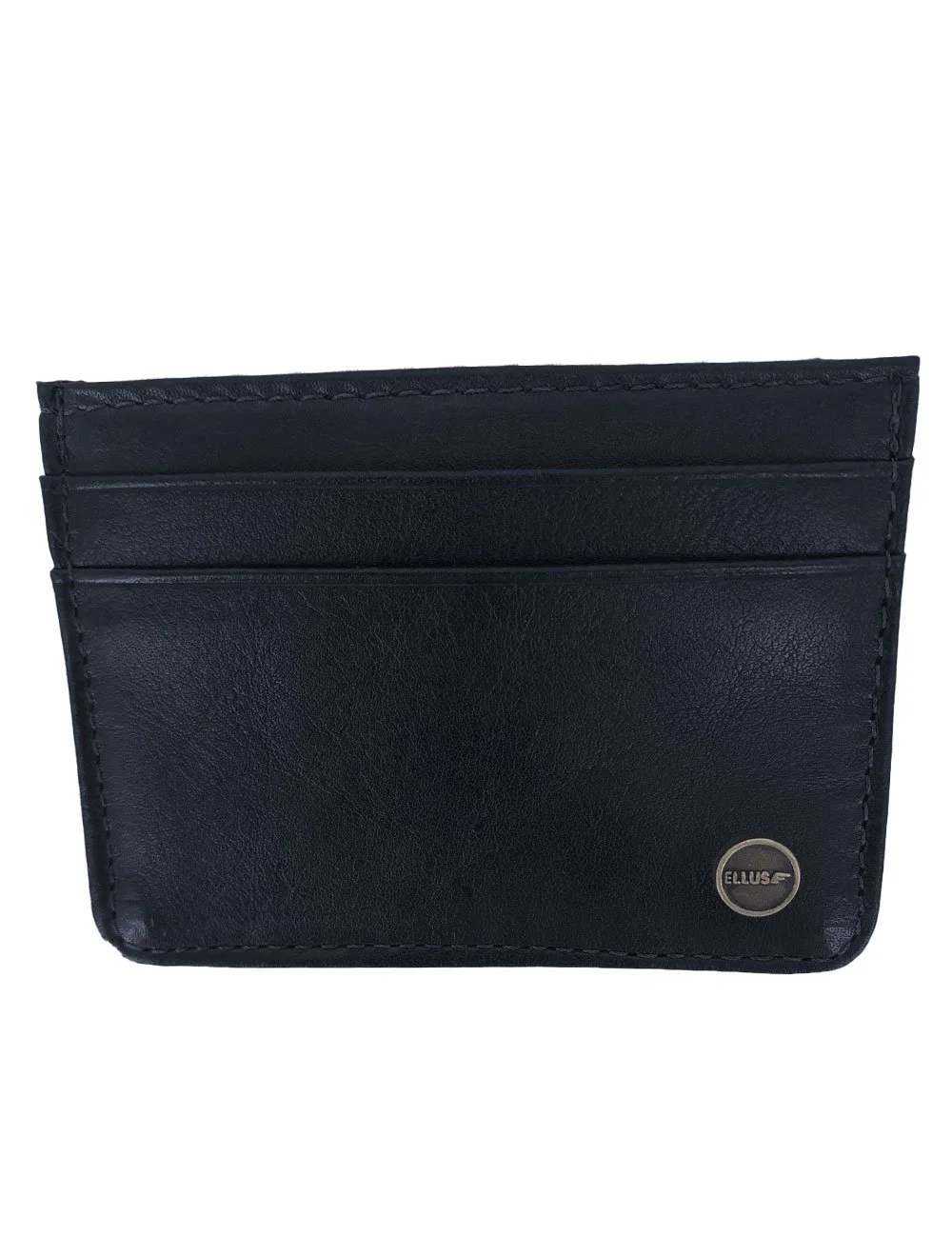 Carteira Ellus Masculina Porta Cartão Couro 1972 Basic Azul Marinho
