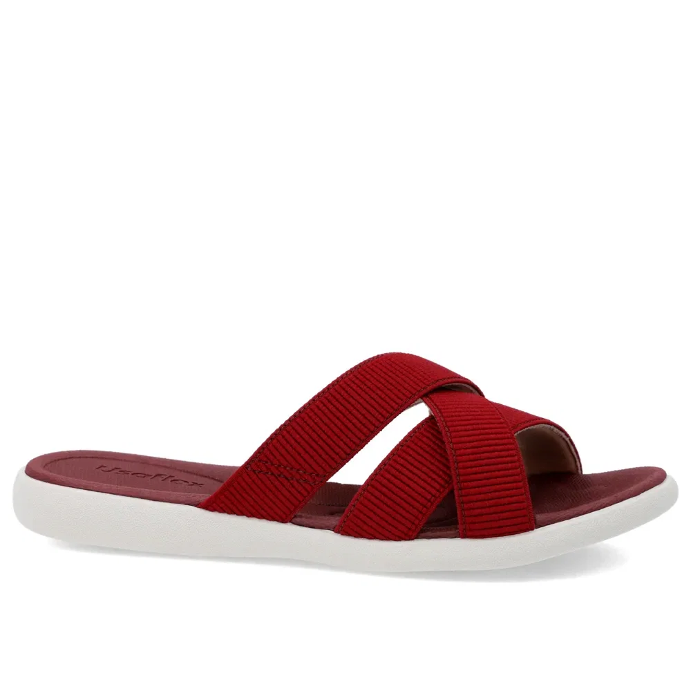 Tamanco Salto Rasteiro Elástico Vermelho — imagem 1