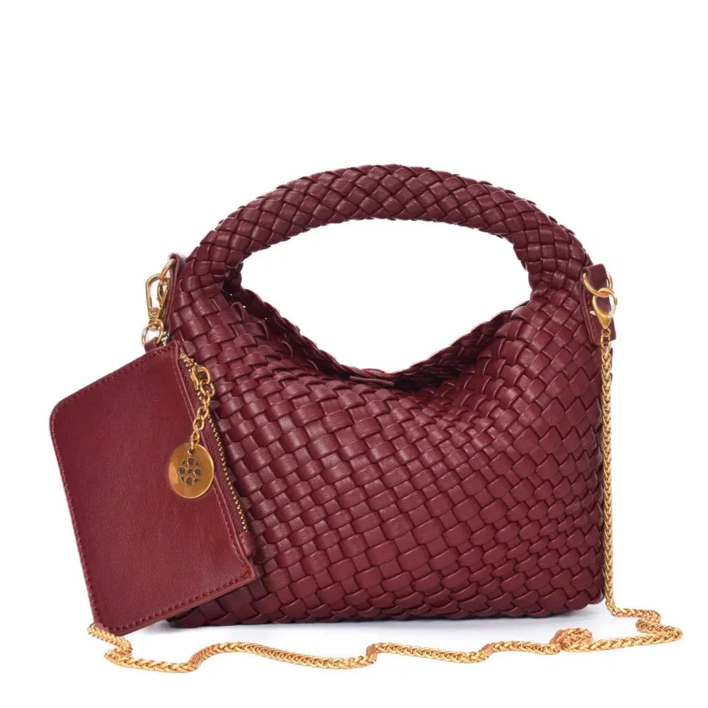 Bolsa Tiracolo Tressê Bordô — imagem 1