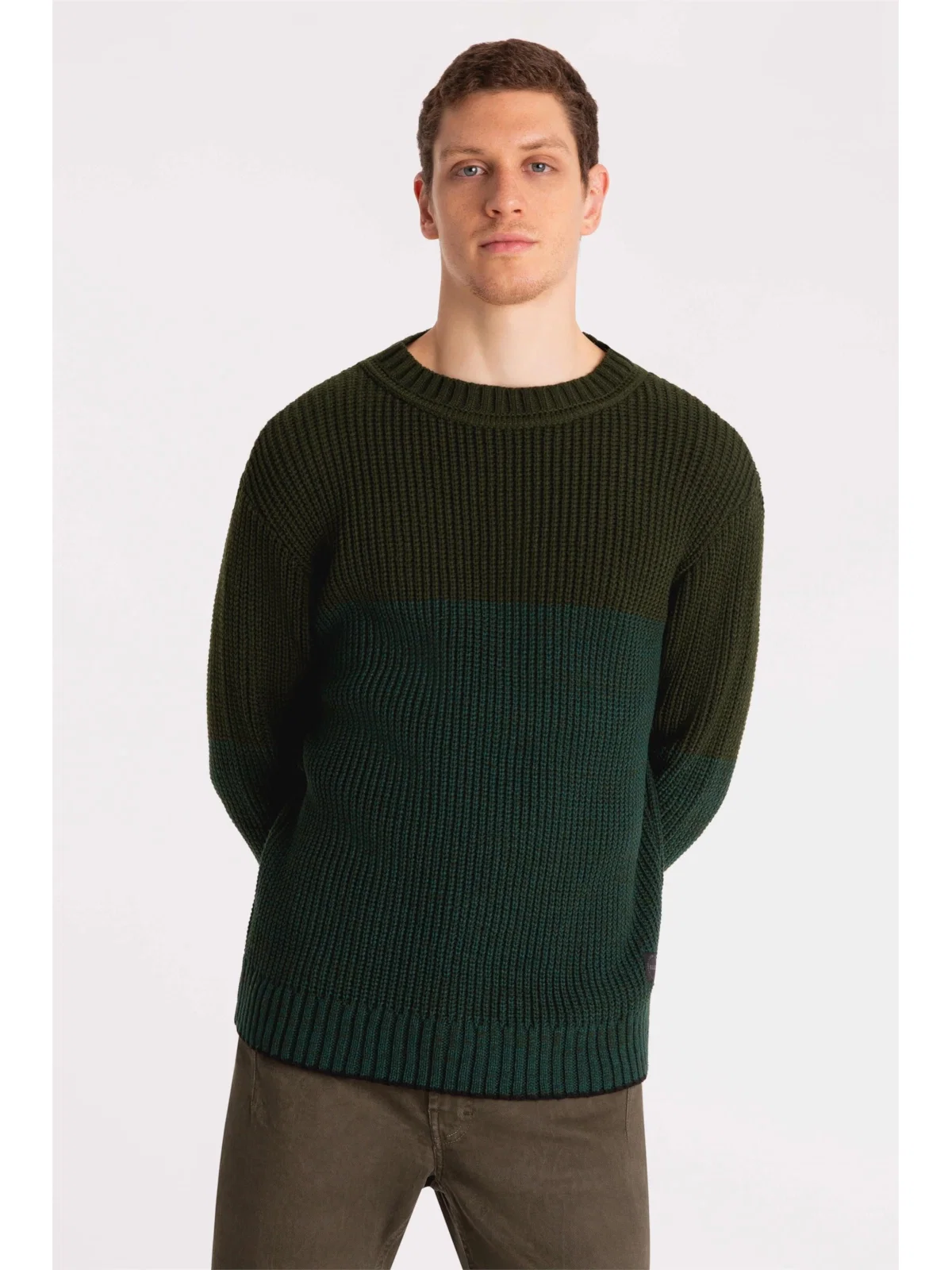 Tricot Ellus Like Block Verde Jade