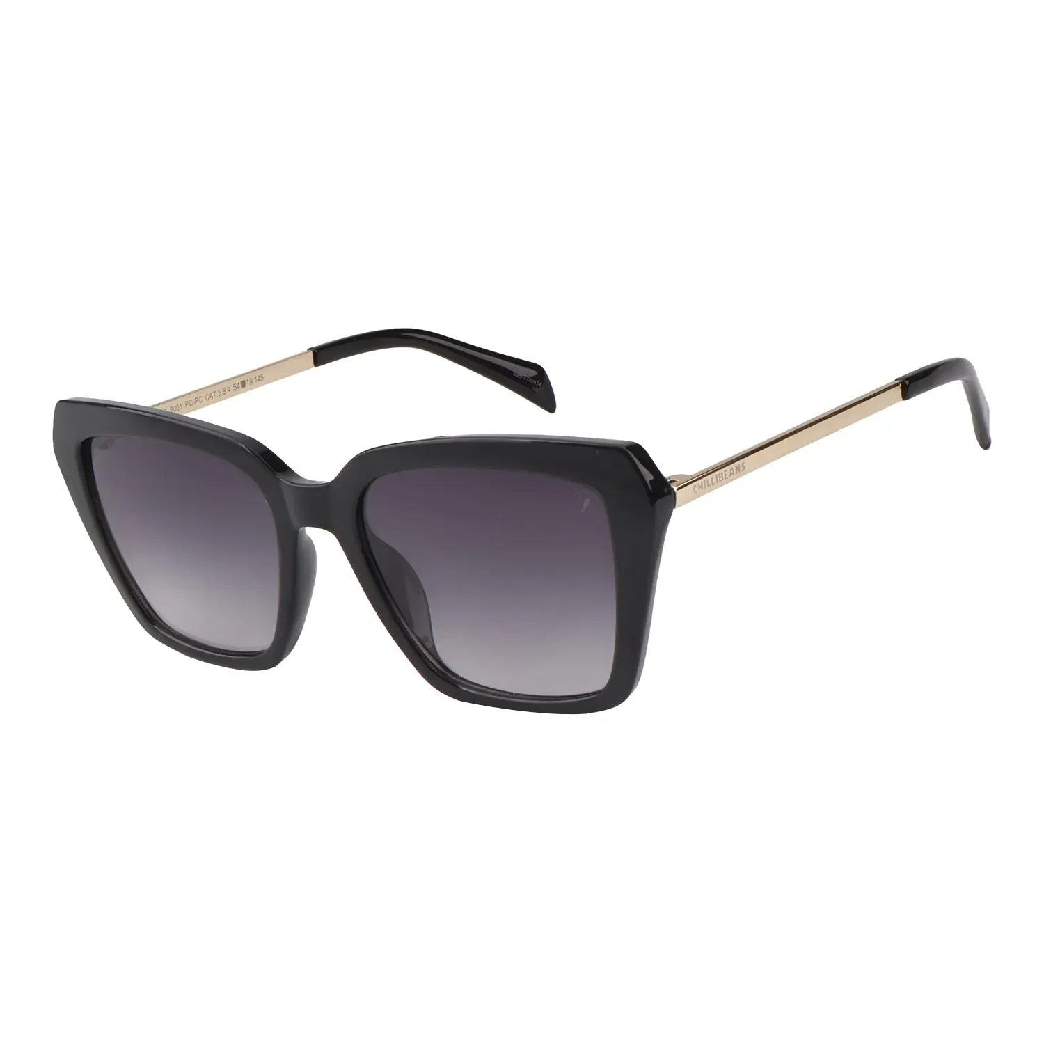 Óculos de Sol Feminino Anitta Quadrado Degradê Preto