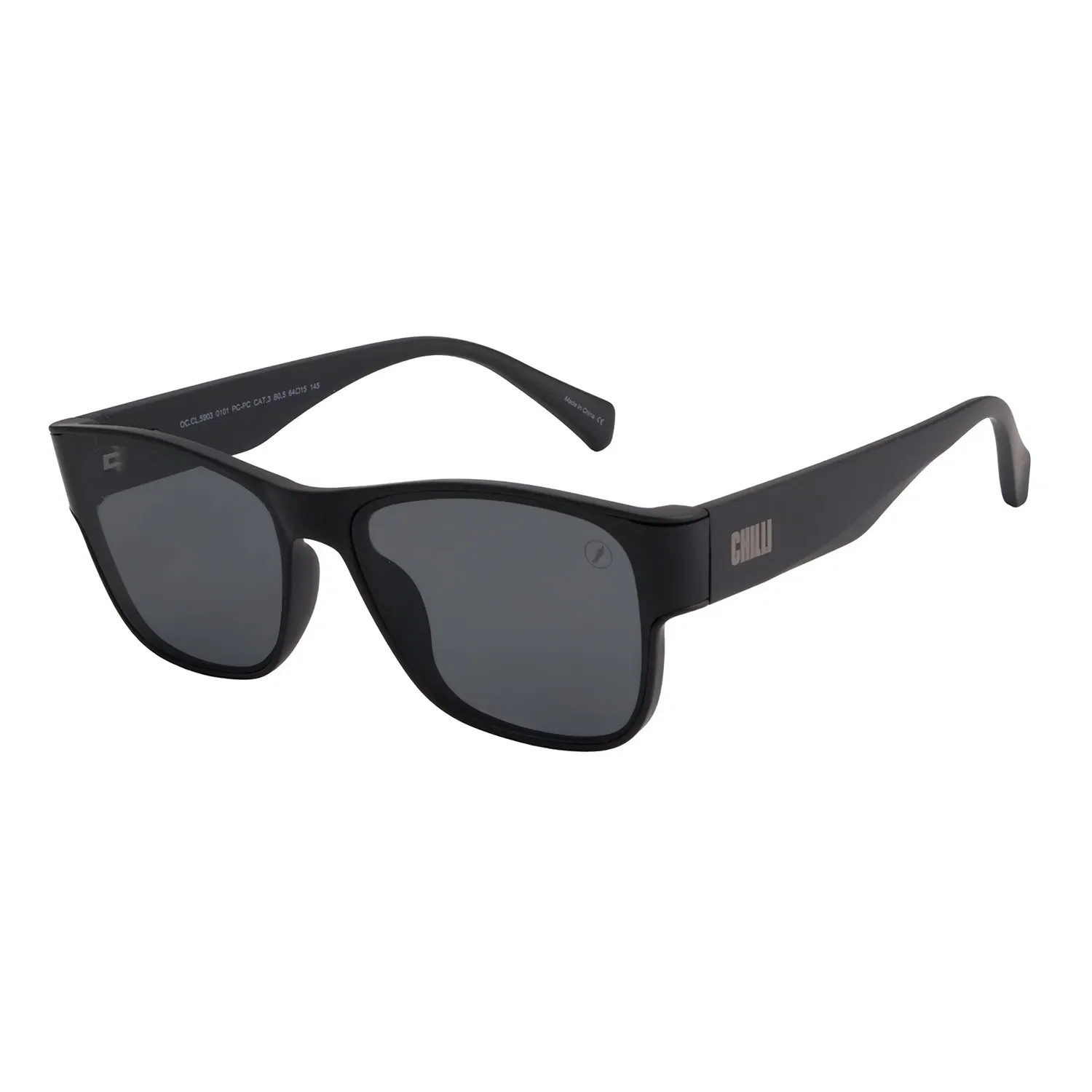 Óculos de Sol Feminino Bended Lenses Quadrado Preto — imagem 1