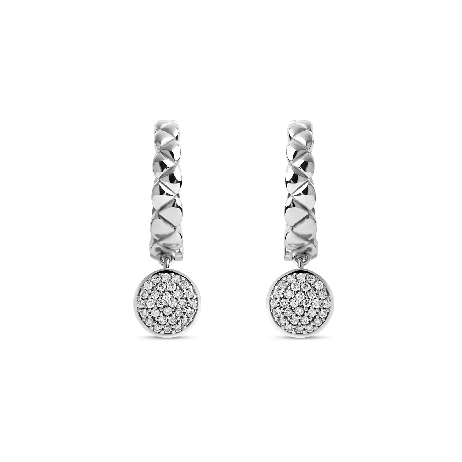 Argola Icona em Ouro Branco 18k com Diamantes, 0,30ct, 26mm