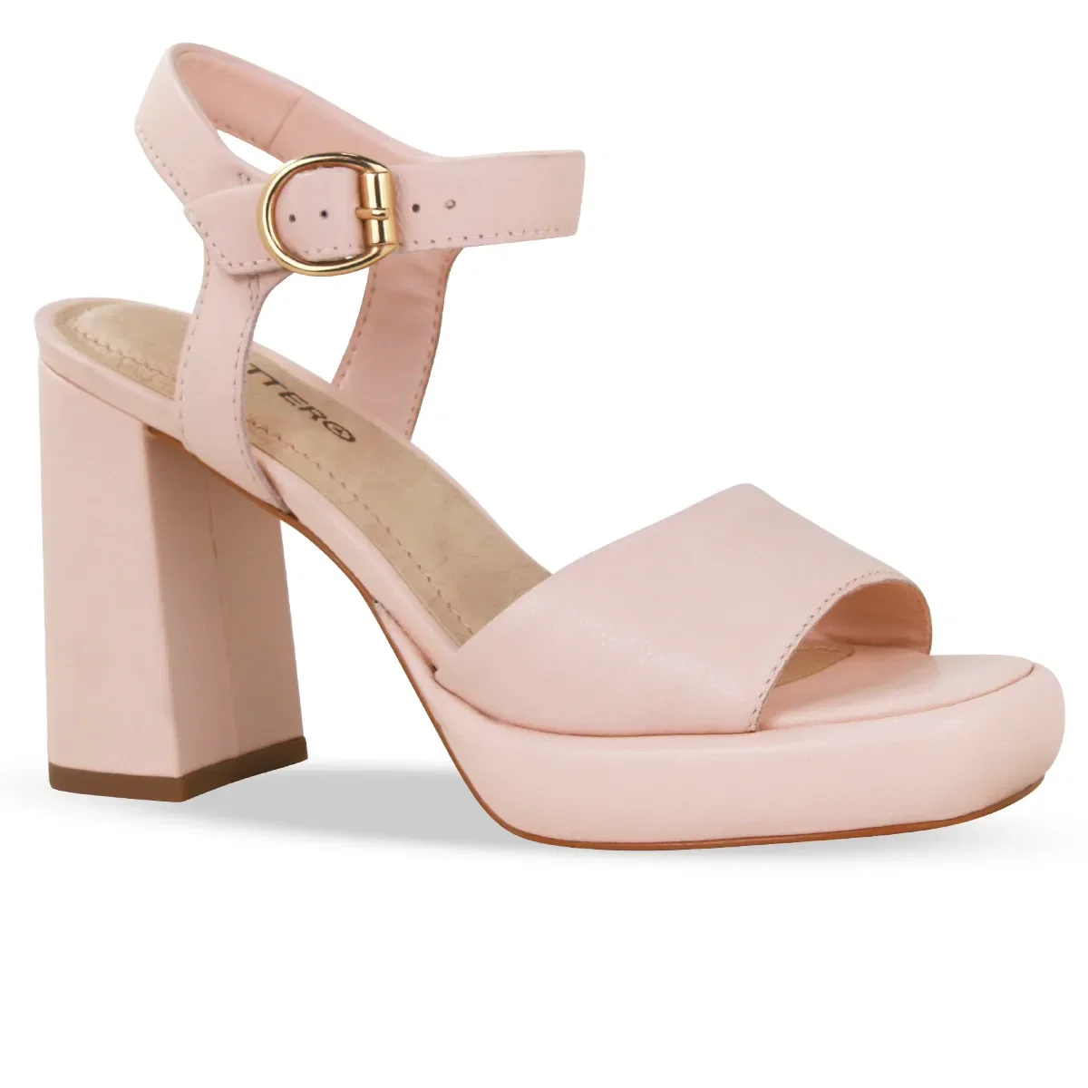 Sandália Couro Summer Burnish Rosa Pele — imagem 1