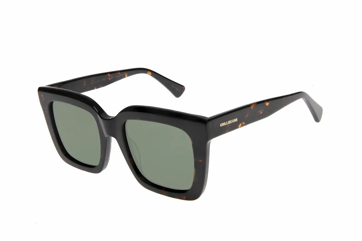 Óculos de Sol Feminino Chilli Beans Quadrado Degradê Marrom Polarizado — imagem 1