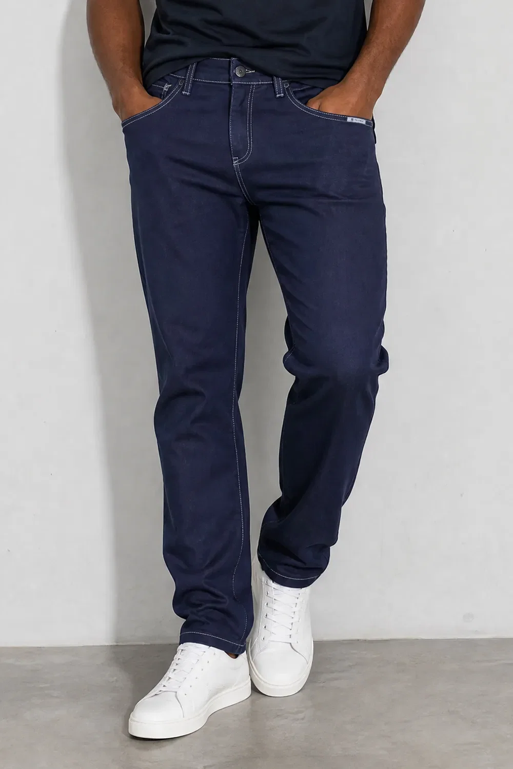 Calça Jeans Masculina Slim Stretch Polo Wear Jeans Escuro