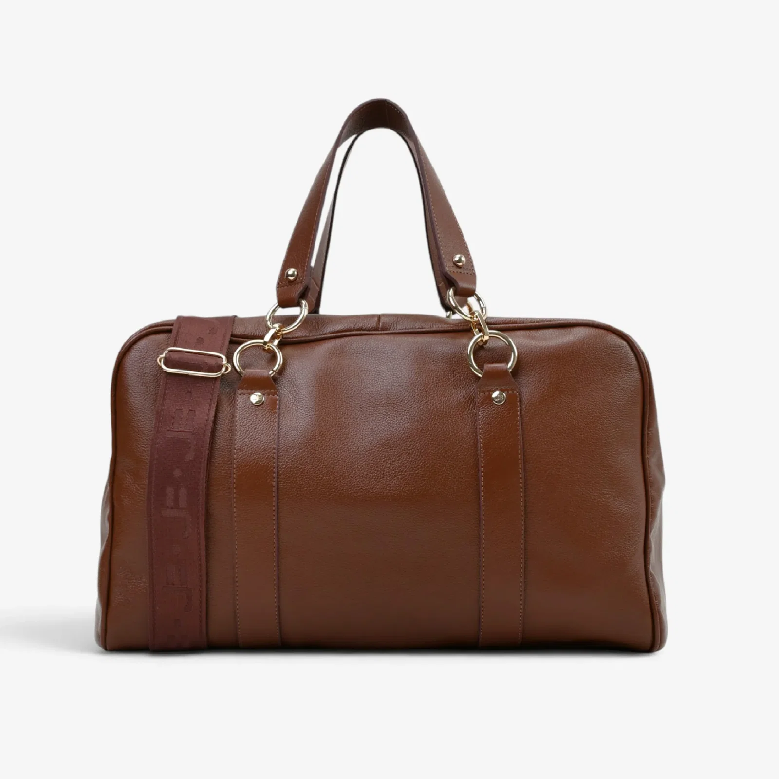 Bolsa Baú Marrom Tabaco Couro