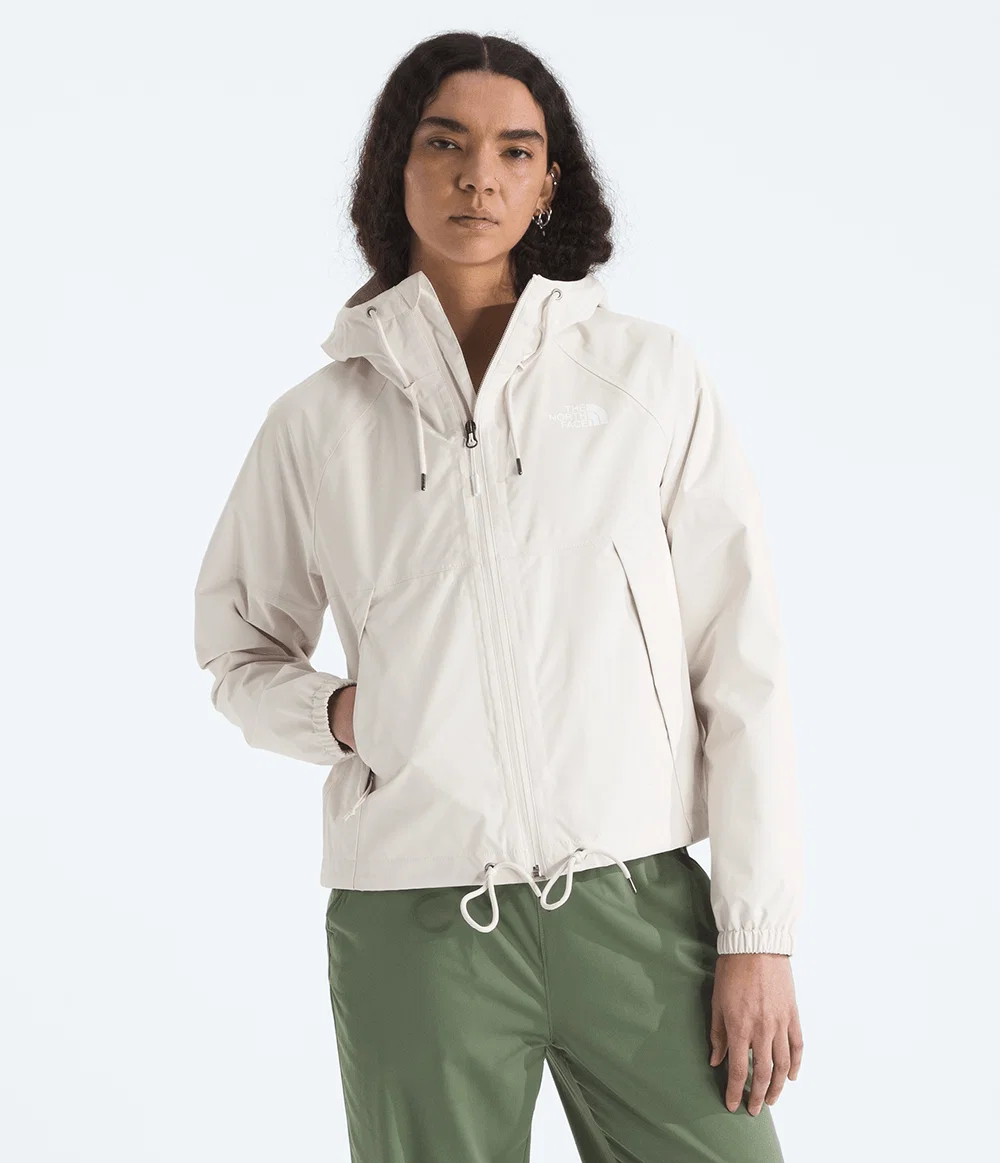 Jaqueta Feminina Antora Rain Hoodie White Dune