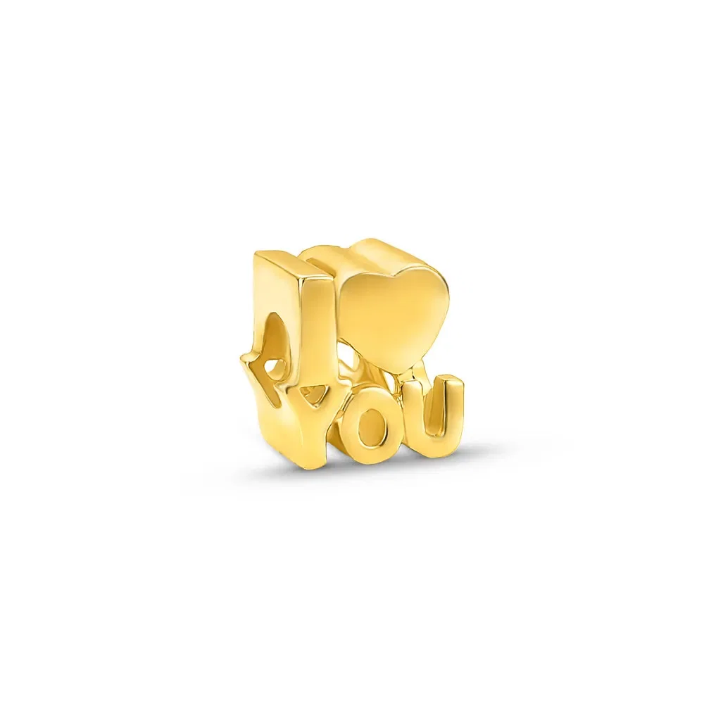 Separador Life Amor I Love You em Prata 925 com Banho de Ouro Amarelo 18k — imagem 1