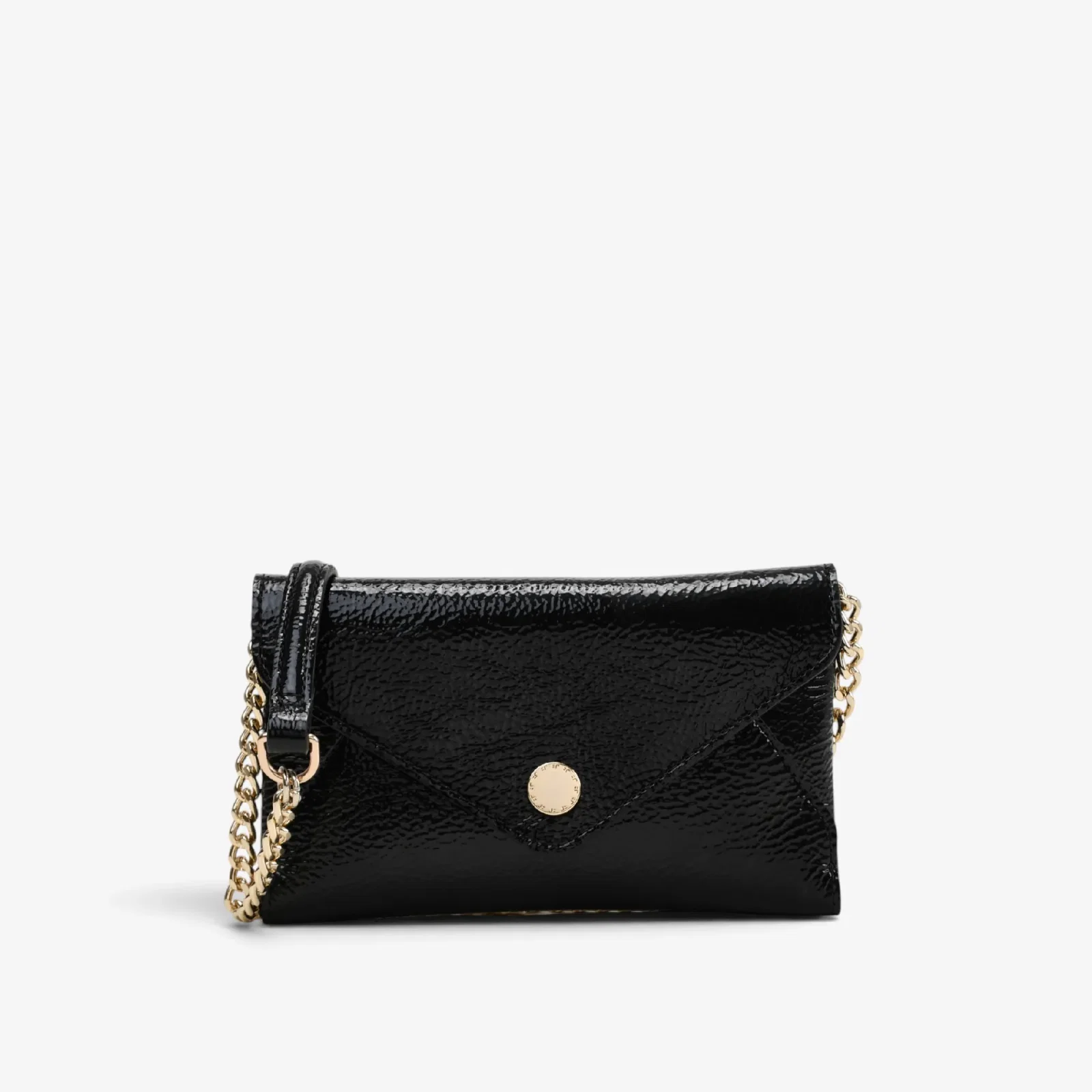 Bolsa Transversal Preto Verniz