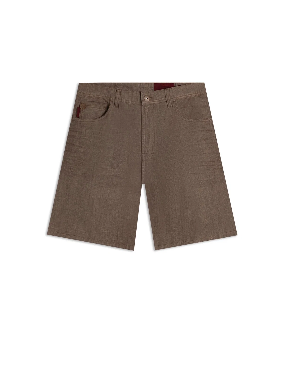 Bermuda Jeans Brow Stretch Wide Martingale Lav.Resinado C/3d