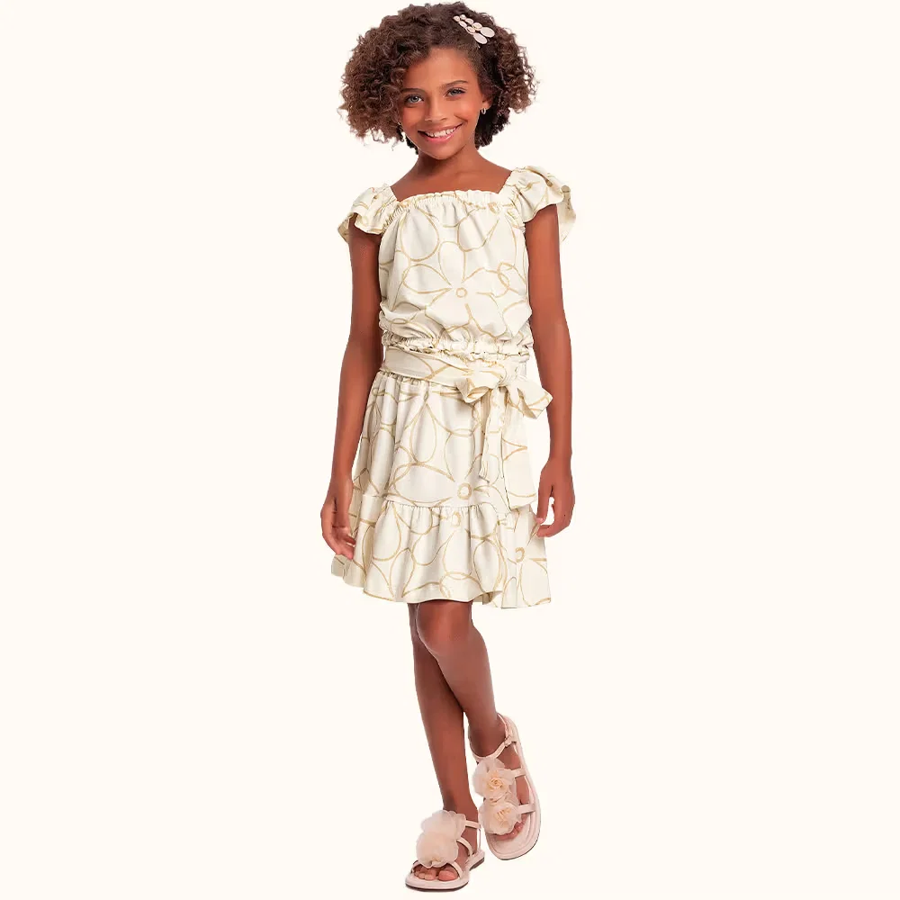Conjunto blusa e saia em cotton leve floral — imagem 1