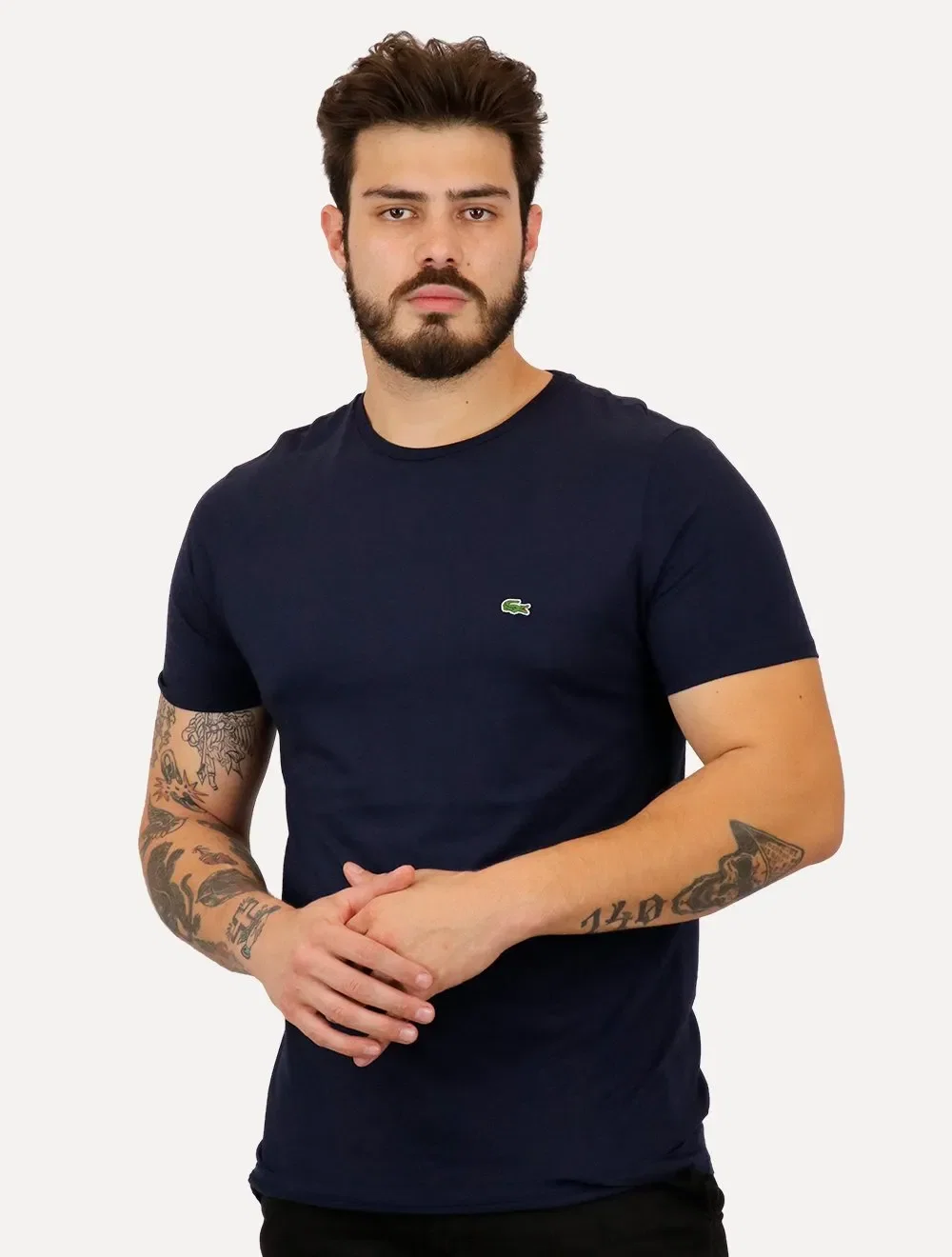 Camiseta Lacoste Masculina Jersey Pima Cotton Azul Marinho