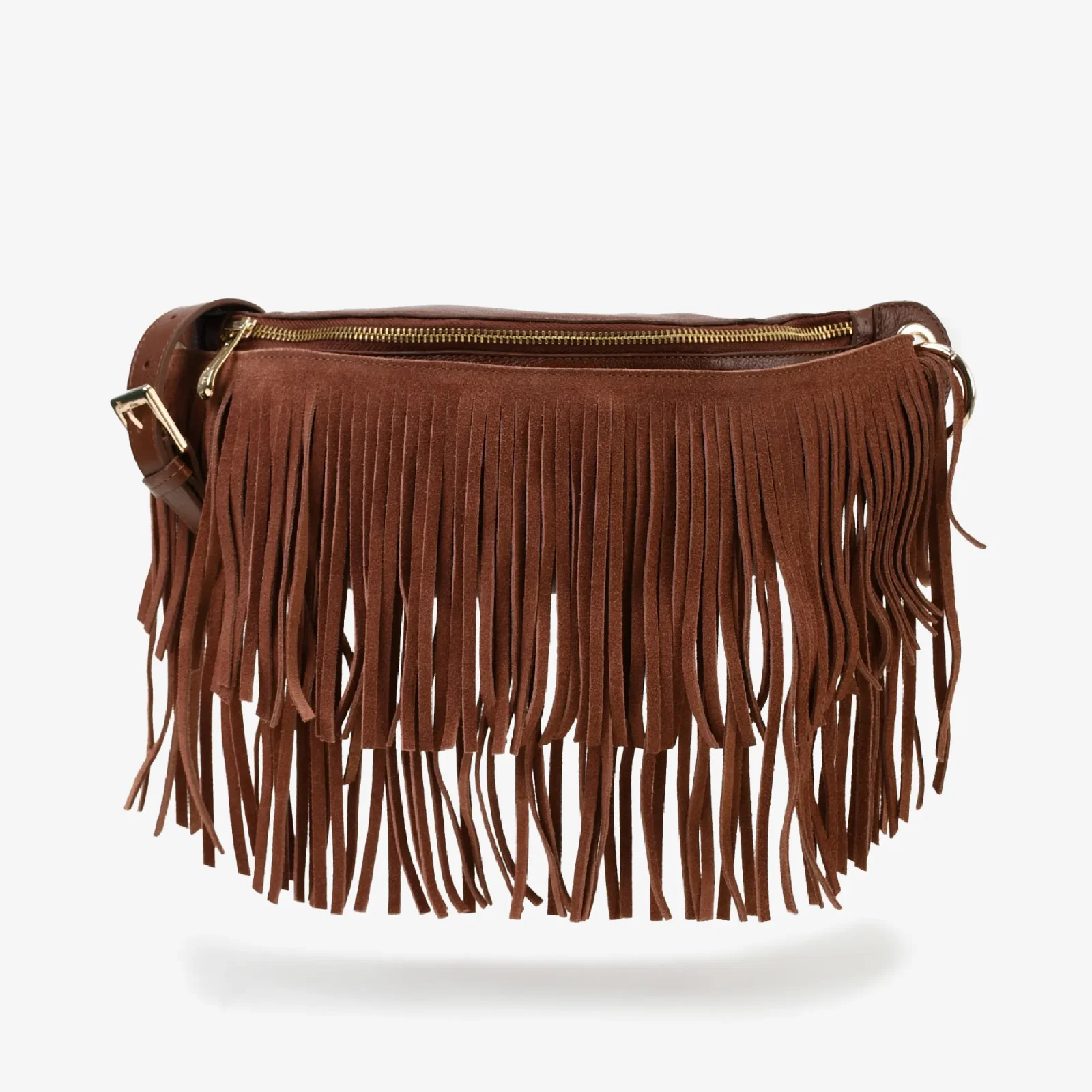 Bolsa Belt Bag Marrom Tabaco Couro