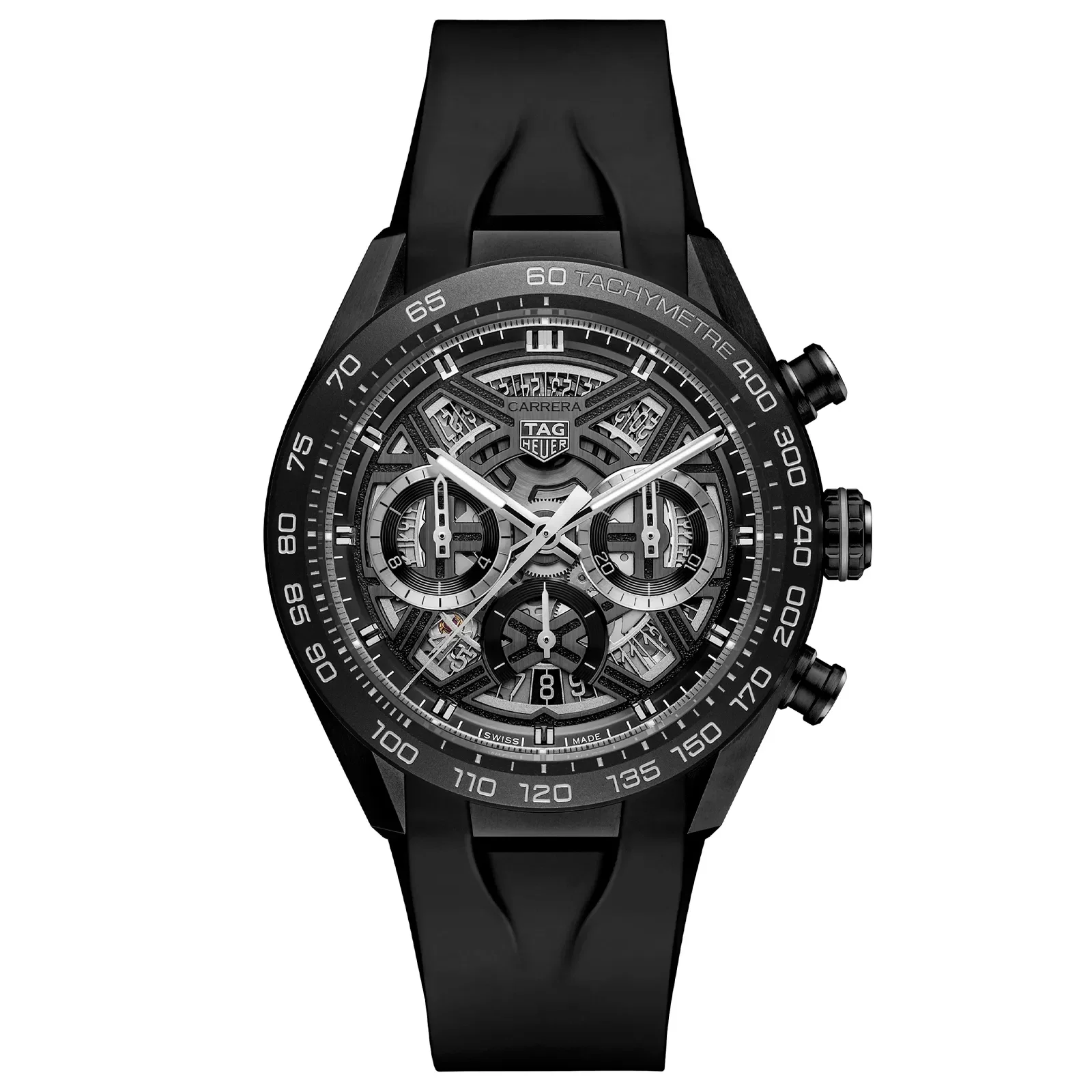 Relógio Tag Heuer Carrera Masculino Borracha Preto CBU2080.FT6272 — imagem 1