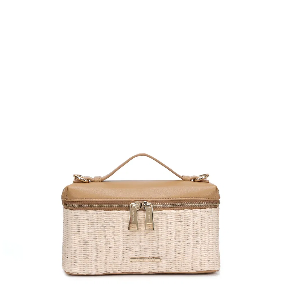 Bolsa Pequena Estruturada Palha — imagem 1