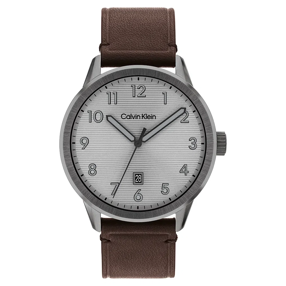 Relógio Calvin Klein Masculino Couro Marrom 25200519 — imagem 1
