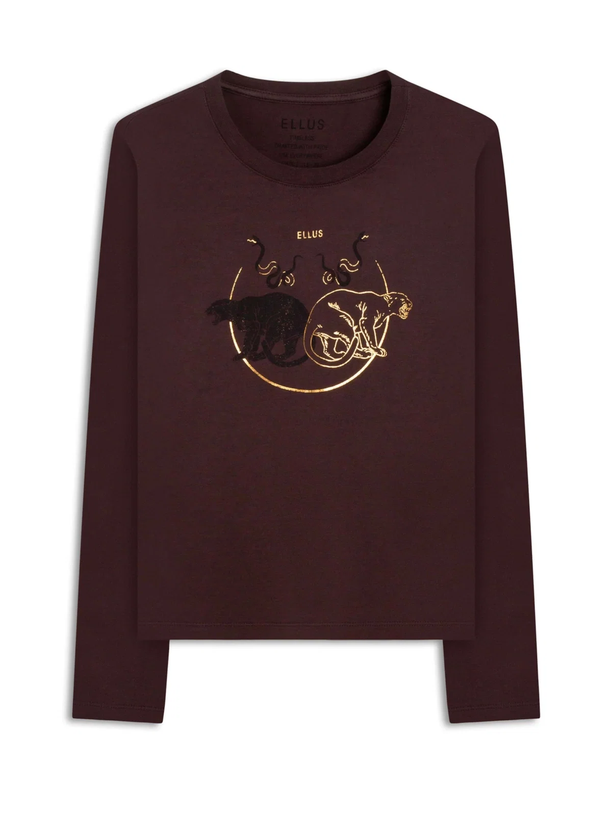 Blusa Ellus Panthers Boxy Dark Wine