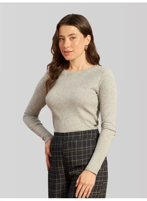 Camiseta Lurex Manga Longa