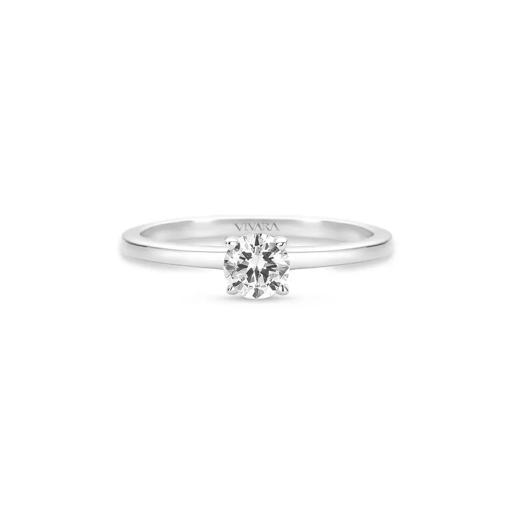 Anel Solitário Classic em Ouro Branco 18k com 0,35ct de Diamante — imagem 1