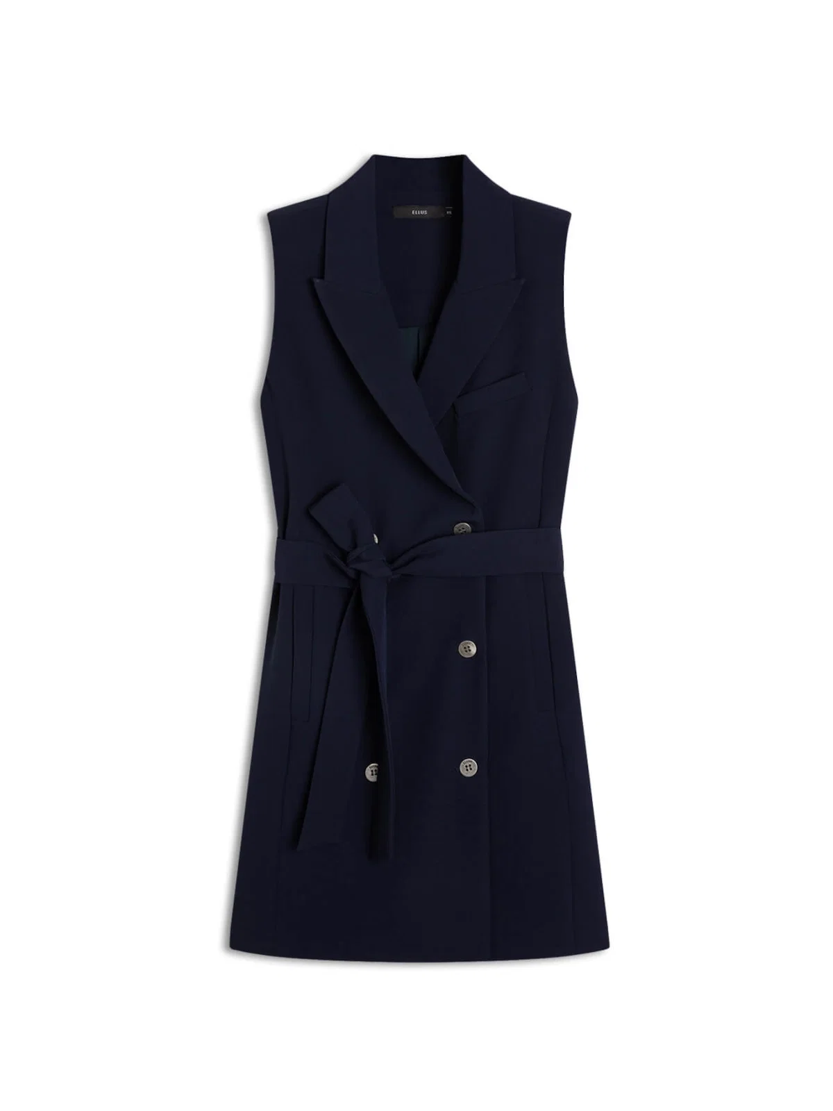 Vestido Crepe Way Vest Like Dark Navy