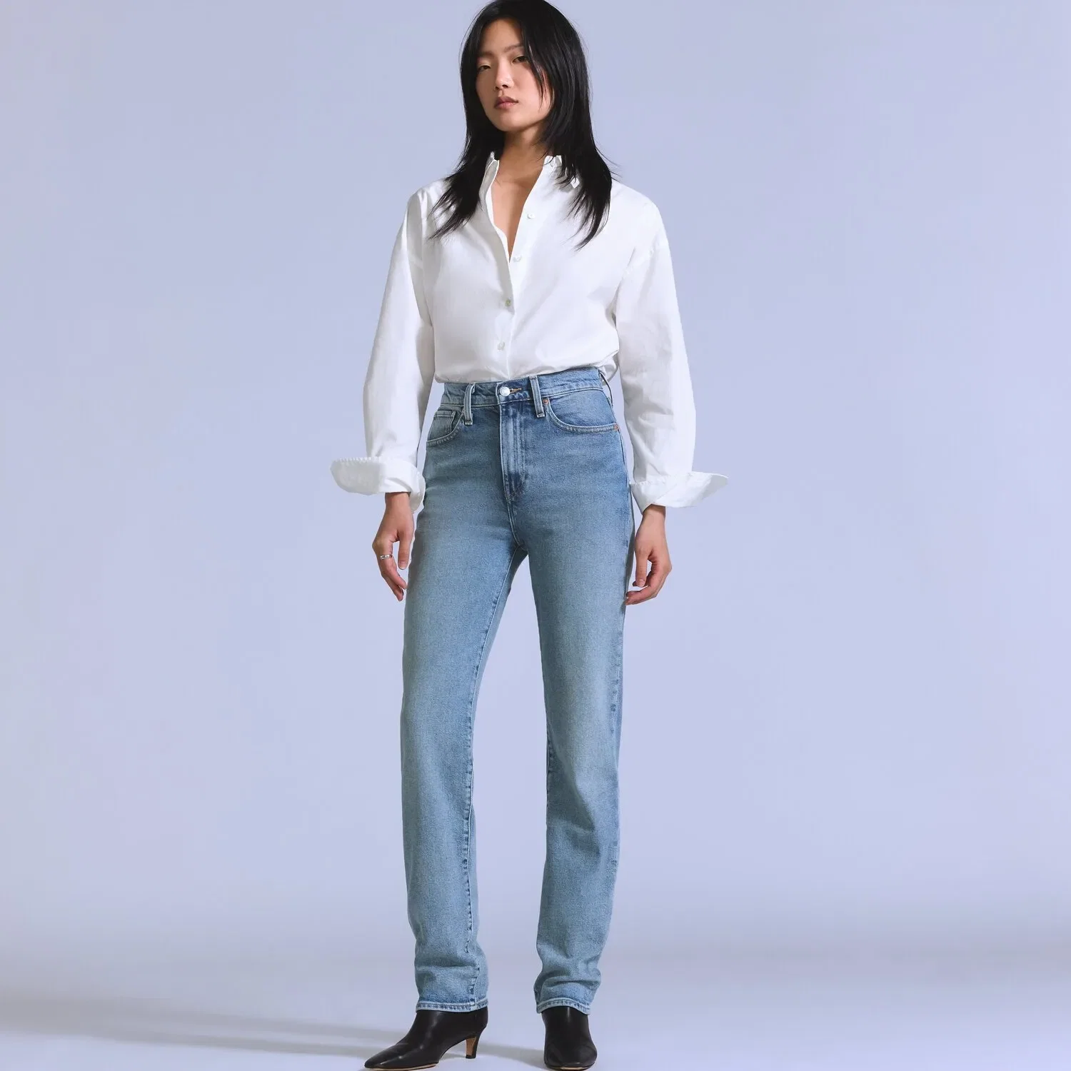 Calça Jeans Levi's® Blue Tab High Rise Slim Lavagem Clara — imagem 1