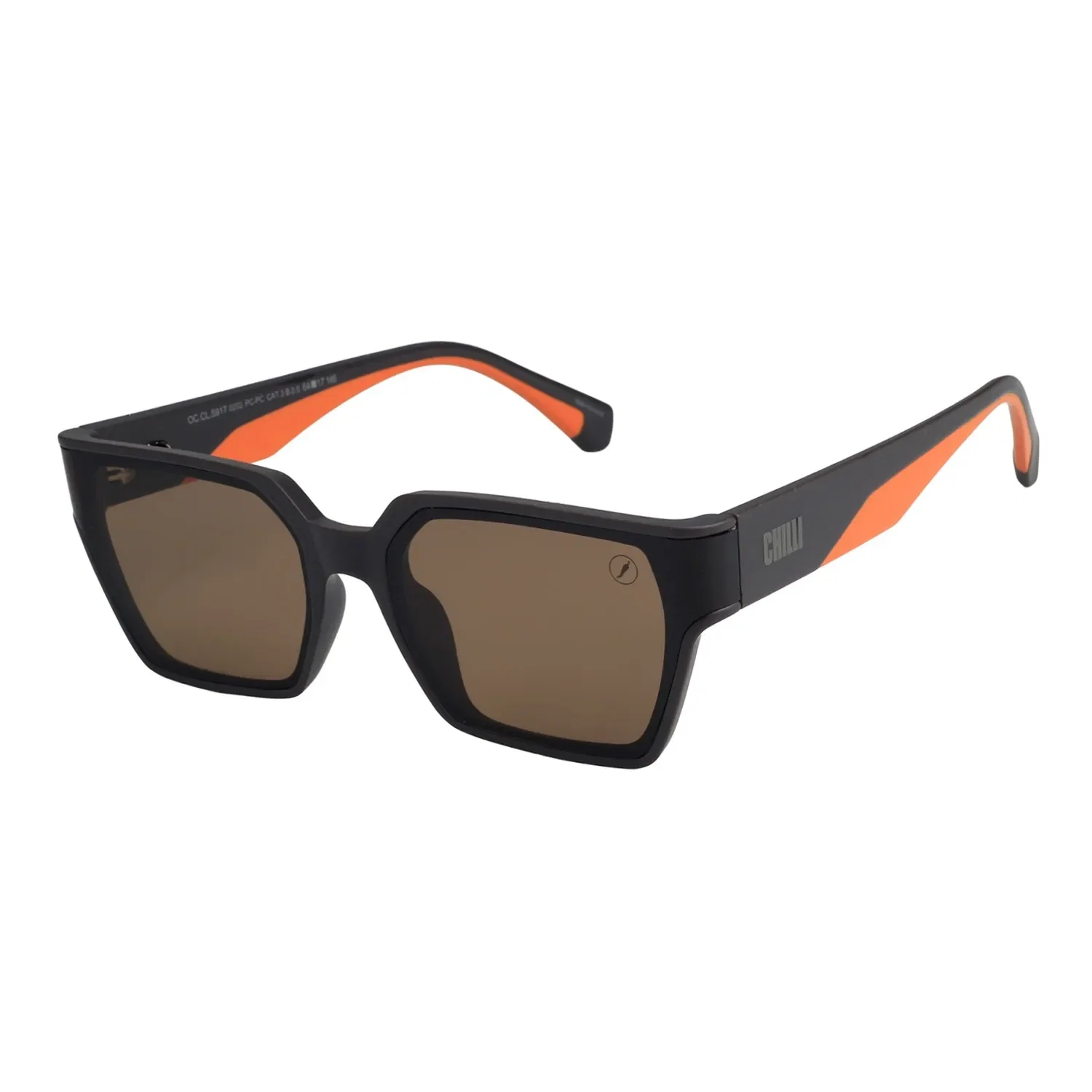 Óculos de Sol Masculino Bended Lenses Quadrado Marrom — imagem 1