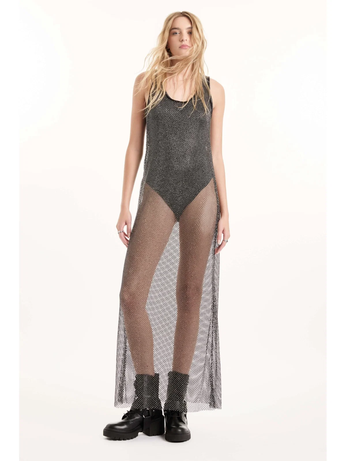 Vestido Mesh Hotfix Dress Preto — imagem 1