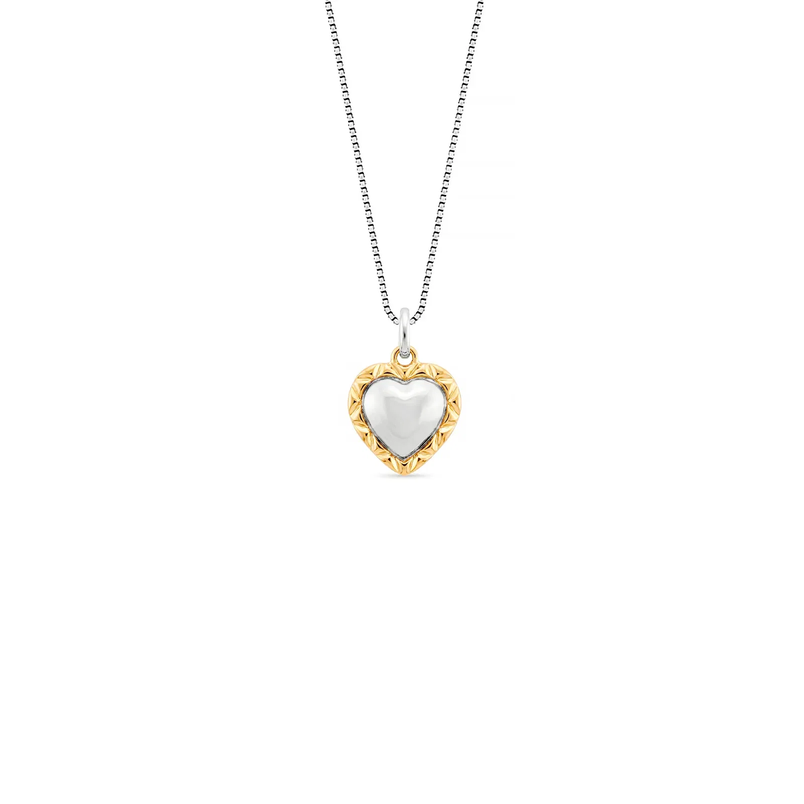Pingente Amor Duo Coração em Prata 925 e Ouro Amarelo 18K — imagem 1